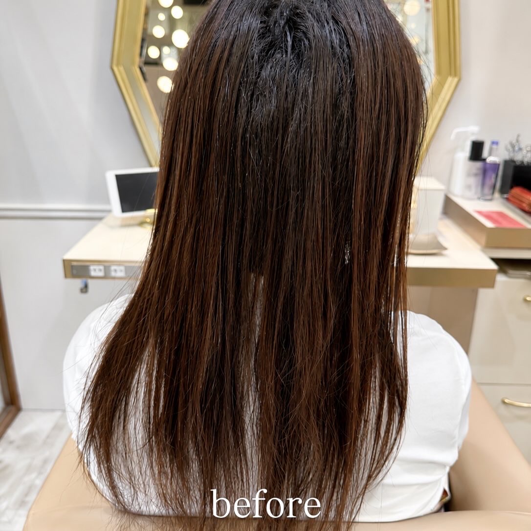 Tunisian hair before acid straightening, frizzy and wavy, Tokyo